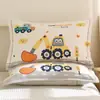Funda de Almohada de Dibujos Animados Algodón Puro Paquete Individual 100 Gasa de Algodón Funda de Almohada para Niños Par Cubierta Protectora para Núcleo de Almohada 35X55