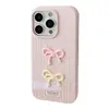 Diseño de lazo 3D a rayas, adecuado para fundas de teléfono iPhone 18 Pro Max, también compatible con iPhone 13, Apple 17, estilo coreano y fundas rígidas para iPhone 15/14 Pro