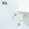 Plata de ley s925 colorida línea de oreja Xiangyun para chicas asimétricas largas temperamento de网红 super hada mis amores