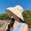 Sombrero de Sol para Mujer Verano Plegable Cubre-Rostro Sombrero de Sol de Ala Ancha para Viajar Sombrero de Sol para Niños Sombrero de Pescador Pequeño que Muestra el Rostro