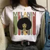 Serie Europea y Americana 2023 Nueva Moda Niñas Africanas Estampado Sencillo Camiseta de Cuello Redondo para Hombres y Mujeres Europeos y Americanos