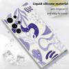 Funda de Teléfono Popular Morada con Hoja Espiral Transfronteriza para Samsung S25/S24U, Funda Suave de Silicona Anticaídas, Directo de Fábrica