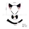 Orelhas de Gato de Pelúcia com Sino Halloween Headband Grampo de Cabelo de Gato Fofo Headband de Animal Raposa Gato Maid