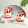 Decoración para Pastel del Día Nacional 2026 Figura de Panda Amo Mi País Adorno para Postre Feliz Festividad Inserto