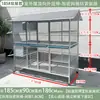 Galinheiro Galvanizado Grande para Exterior, Espessado e Durável, à Prova de Chuva, à Prova de Doninhas, Adequado para Criar Coelhos, Patos e Pombos