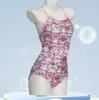 2025 Novo Maiô de Velocidade Porquinho Rosa Maiô Unido Triângulo Costas Nuas Meninas Esportes Profissionais Competitivos