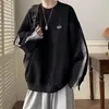 Sudadera Nueva para Hombre Primavera y Otoño 2026, Cuello Redondo, Corte Holgado, Moderna, Casual, Versátil, Color Sólido, Prenda Base, Ropa de Moda para Hombre