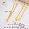 Mesmo estilo da Loja de Ouro Puzuo Ouro Brilhante 24K Diamante Incrustado Rosa Bambu Articulado Colar Brincos Promoção Passo a Passo Corrente para Clavícula Joias