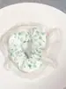 Elástico de Cabelo Scrunchie Listrado com Renda Estilo Coreano para Mulheres, Acessório de Cabelo Suave e Elegante, Elástico de Cabelo Scrunchie Estilo Coreano