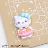 Lindo gatito de supermercado caricatura accesorios de pegamento de crema material creativo para hebilla de zapato accesorios de resina joyería DIY pasador