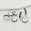 Rueda redonda con cuentas de diamantes de imitación transfronteriza, espaciador de diamantes corrugado de onda de agua, anillo de perforación DIY, accesorios de joyería calientes al por mayor