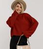 Suéter de Punto de Manga Larga de Color Sólido Holgado Estilo Europeo y Americano para Mujer, Nuevo Jersey de Punto Otoño e Invierno 2026 Otoño Comercio Exterior Transfronterizo Estilo Corto
