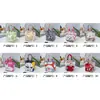 Bolso de mano tejido de estilo coreano y japonés, bolso tipo cubo floral, bolso tejido de gran capacidad, tote para el trabajo, bolso cuadrado pequeño