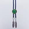 A01B2C72 Cuerda de Collar Largo Trapezoidal Sudoeste Collar Bolo Accesorios Versátiles para Hombres y Mujeres Colgante Sencillo Retro de Manga Corta