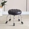 Banqueta de Beleza Doméstica com Rodas, Banqueta Baixa para Manicure e Pedicure, Banqueta Giratória de Limpeza com Rodas, Banqueta Pequena para Crianças, Banqueta de Aprendizagem para Crianças Pequenas