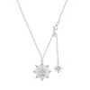 Collar de Moda Europea y Americana Trendy de Estrella y Luna Cielo Estrellado con Diamantes, Cadena para Clavícula Estilo Ins, Venta al por Mayor Popular en Amazon Tk para Mujeres