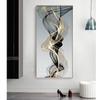 Home Entrada Decoração Pintura Dourado Sala de Estar Decoração Pintura Moderna Entrada Pintura Abstrata Linha Dourada Atmosférica Decoração de Parede