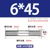 Varilla Roscada de Acero Inoxidable 304 de Doble Extremo, Varilla Roscada Extendida con Conexiones Roscadas en Ambos Extremos, Varilla de Perno Roscado, Varilla Prisionera M3-M24