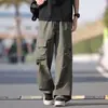 26 Pantalones Casuales Deportivos de Pierna Recta para Hombre Primavera y Verano, Estilo Hong Kong Japonés Sueltos de Pierna Ancha, Pantalones de Trabajo para Exteriores, Modernos