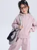 Mian Bao Zai Ropa Infantil 2026 Nuevo Otoño Conjunto de Punto de Color Sólido en Cuatro Colores Dos Piezas