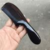 20-21cm chifre de búfalo preto boutique cabo redondo preto dentes densos cabo manual fino pente chifre de iaque preto 8-12mm de espessura