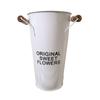 Balde de Flores Recipiente de Flores Lata Balde de Flores Vaso de Ferro Vintage Floricultura Balde de Flores Ferro Flor Seca Vaso de Flores Balde de Flores Despertar