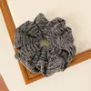 Scrunchie Miaode 2026 Preto e Cinza com Strass de Alta Qualidade, Estilo de Luxo Leve de Nicho, Alta Elasticidade, Acessório de Cabelo Amigável ao Cabelo