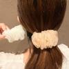 Pinza de Pelo de Media Bola Elegante de Encaje de Organza Plegado Estilo Dongdaemun Coreano Pinza de Primavera Todo Fósforo para Mujeres