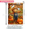 Hola Otoño Bandera de Jardín de Otoño Acción de Gracias Cosecha de Otoño Porche Patio Césped Exterior Decoración Pancarta Bandera Colgante