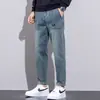 Disponibles en pantalones cortos/pantalones largos, jeans vintage de otoño para hombre, pantalones tipo harén holgados, pantalones elásticos para hombre