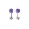 Comercio Electrónico Transfronterizo Mayorista Nuevo Shambhala Bola de Diamantes Completa Acero Inoxidable Redonda Pastel Bola de Diamantes Clavo de Oreja Clavo de Hueso de Oreja Perforación Joyería