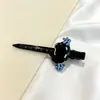Presilha de cabelo de gatinho preto fofa para crianças, presilha de cabelo para franja de meninas, presilha BB para meninas, grampo lateral, acessório de cabelo