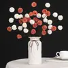 Buquê de Crisântemos Bola de Dente-de-Leão Artificial Sem Folhas de Cor de Outono em Haste Única para Decoração de Casa, Decoração de Modelo de Quarto, Adereços para Fotografia de Casamento, Flores Artificiais
