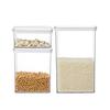 Tanque colgante sellado de grado alimenticio, tanque de almacenamiento de granos de gran capacidad, rectangular, transparente, a prueba de humedad, caja de conservación de alimentos frescos.