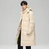 Chaqueta de plumón de longitud media, nueva moda de invierno 2026, chaqueta de plumón casual, unisex, abrigo cálido de plumón de pato