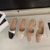 Sandalias Versátiles de Tacón Bajo para Mujer, Novedad Primavera/Verano 2026 Estilo Francés, Exquisitos Zapatos Mary Jane de Punta Cerrada