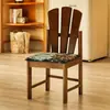 Silla de Comedor Vintage de Madera Estilo Francés Silla de Diseñador Silla de Maquillaje Nórdica Simple con Respaldo Pavo Real