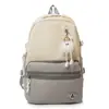 Mochila de Diseño Único con Bloques de Color para Mujer, Estilo Coreano para Estudiantes de Secundaria y Preparatoria, Mochila Casual Japonesa de Gran Capacidad