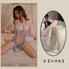 Chaumu Lantejoulas Franja Boate Perspectiva Vazado Roupa Íntima Sexy Pura Desejo Uniforme Saia Body Modeladora Conjunto de Sedução