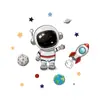 Pegatinas de Astronauta Lindas de Dibujos Animados para Inodoro Pegatinas de Pared Autoadhesivas Baño Tapa de Inodoro Pegatinas Decorativas de Embellecimiento ZN0957C