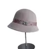 Sombrero de Pescador Elegante de Lana con Pedrería para Mujer Invierno Nuevo Casual Versátil Sombrero de Cubo Lujo Ligero Elegante Sombrero de Cubo Moderno