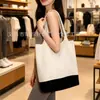 Bolso Tejido de Diseñador Transfronterizo con Rayas en Contraste, Bolso Tote de Gran Capacidad, Bolso de Hombro para Mujer, Bolso de Axila, Bolso Cubo para Mujer
