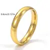 Anel de Banda Liso com Cruz de Aço Inoxidável Arco Redondo Superfície Brilhante Moda Simples Anel de Casal Masculino Feminino Joias de Aço Titânio Atacado