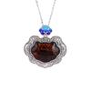 Joyería Yuebao Plata Esterlina S925 Pimiento Sangre Vintage Moda Nacional Cloisonné Hoja de Loto Loto Colgante Ruyi Nuevo Colgante Chino