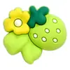 Flores Coloridas Adesivos de Borracha Macia 3D Decorações Planas para Capas de Celular Papelaria Acessórios de PVC 3D Acessórios para Joias DIY