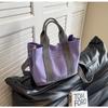 Bolso Pequeño de Lona Estilo Coreano para Mujer 2023 Nuevo Bolso de Mano con Costuras en Color de Contraste Bolso de Hombro Cruzado Bolso Mensajero Trendy
