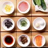 Platos Pequeños de Cerámica para Salsa de Soja y Vinagre, Platos Pequeños para Guarniciones, Platos de Porcelana para Condimentos, Vajilla Pequeña Comercial, Platos para Salsas