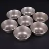 Nepal Bronce Fondo Plano Tazón de Suministro de Agua Taza de Agua Salón de Buda Decoración del Hogar Juego de Siete Taza de Agua Bendita Sin Óxido Envío Gratis