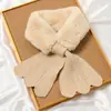 Bufanda de Punto Cola de Pez para Mujer Otoño e Invierno Versátil Estilo Coreano Bufanda de Piel Sintética de Conejo Rex Felpa Engrosada Cuello Cálido Cuello de Lana