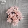 Rosa Artificial de Haste Única Triangular com Denso Efeito Neve de Flor de Cerejeira para Decoração de Teto de Casamento, Flores Decorativas para Salão de Casamento, Flores Artificiais em Estoque